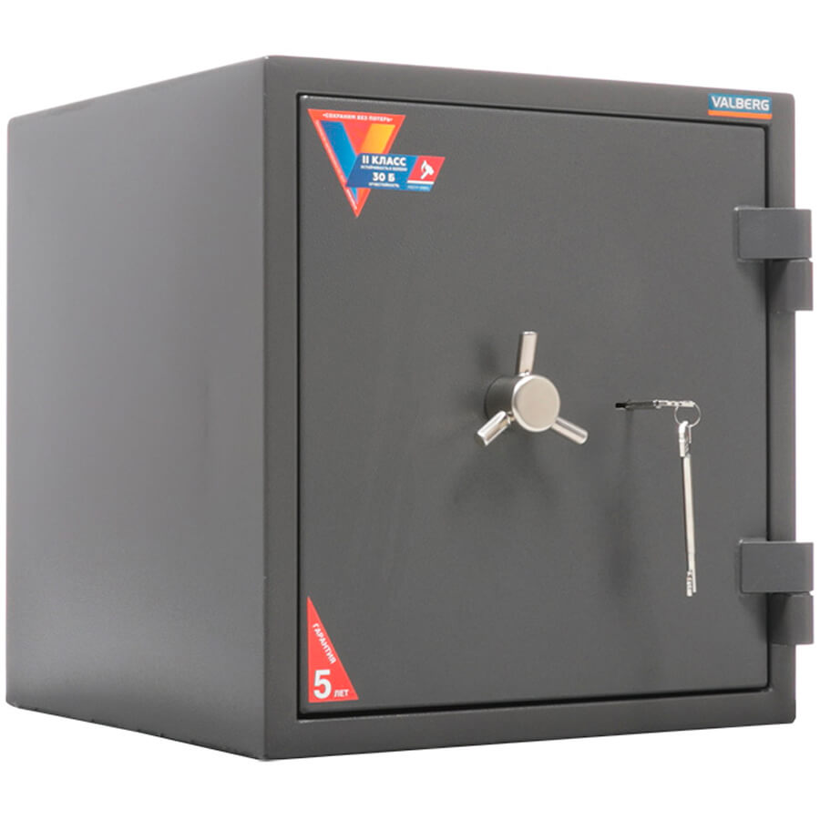 ГРАНИТ 46 Взломостойкий сейф VALBERG, ключевой (Графит структурированный (RAL 7024))