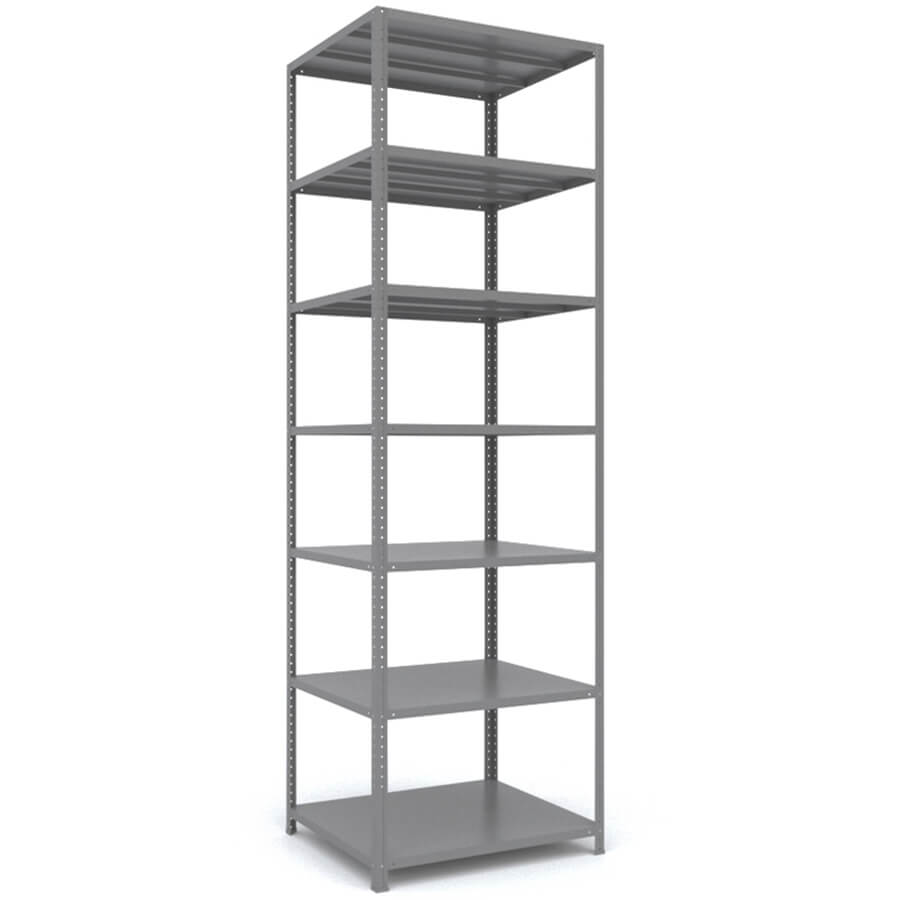 MS_220x70x60 Металлический стеллаж ПРОМЕТ, 7 (Cерый полуматовый (RAL 7038))