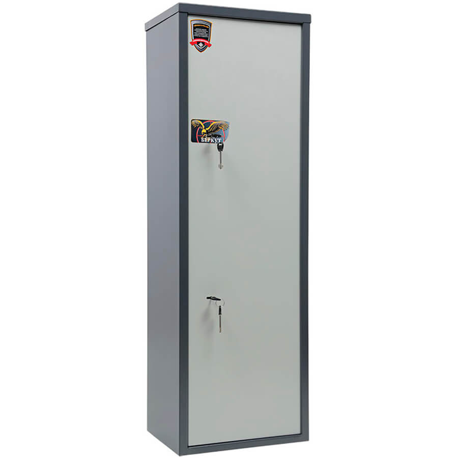 БЕРКУТ Оружейный сейф AIKO, два ключевых (Графит структурированный (RAL 7024))