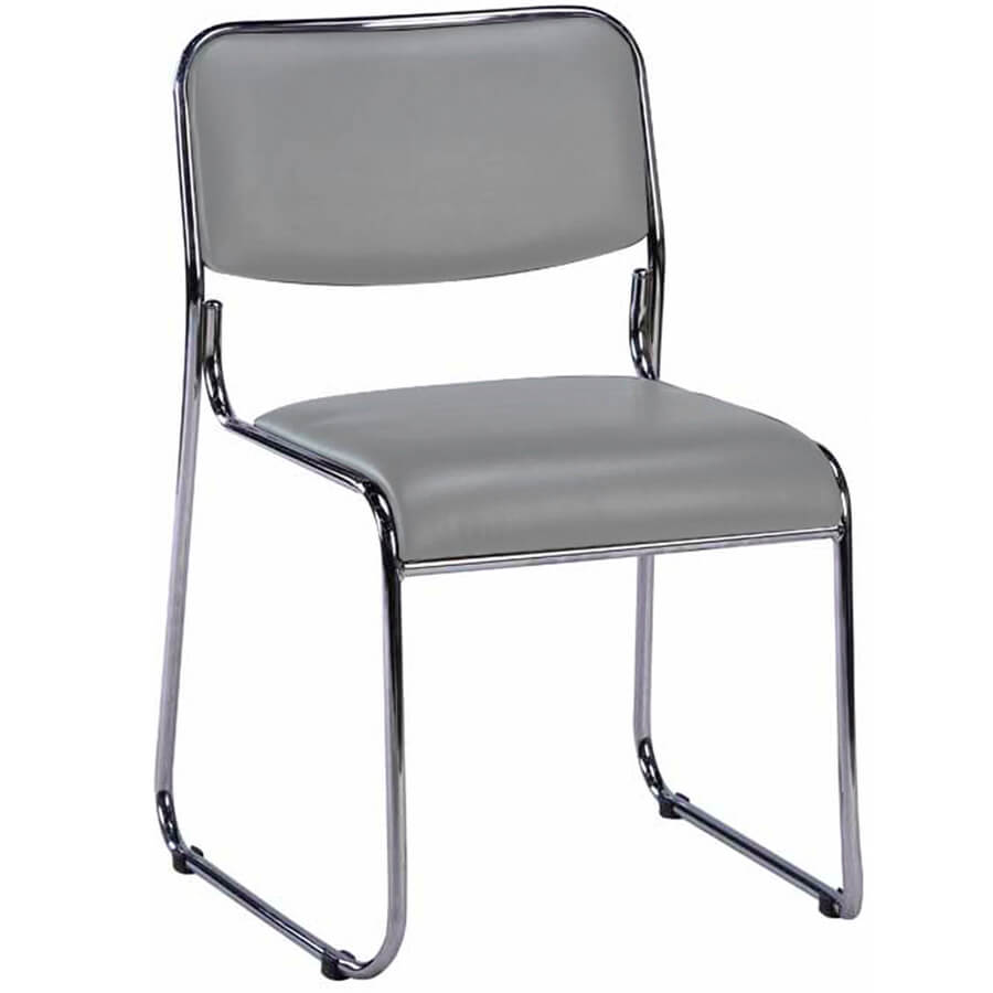 Fix Chrome Кресло для посетителя  EVERPROF, обивка экокожа (Серый)