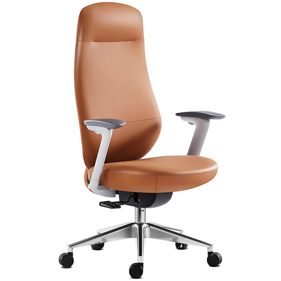 7220-3 Кресло для руководителя  Евро Офис, обивка экокожа (Коричневый MT92-3)