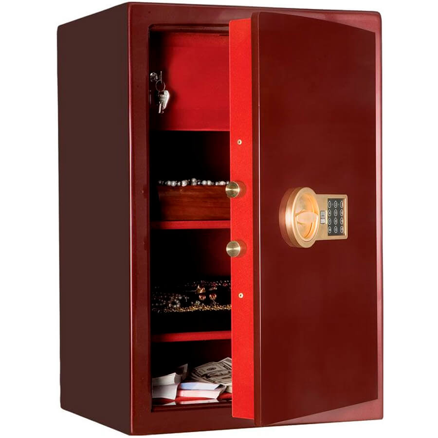 КАРАТ-67T.EL GOLD Эксклюзивный сейф VALBERG, электронный кодовый (Вишня)