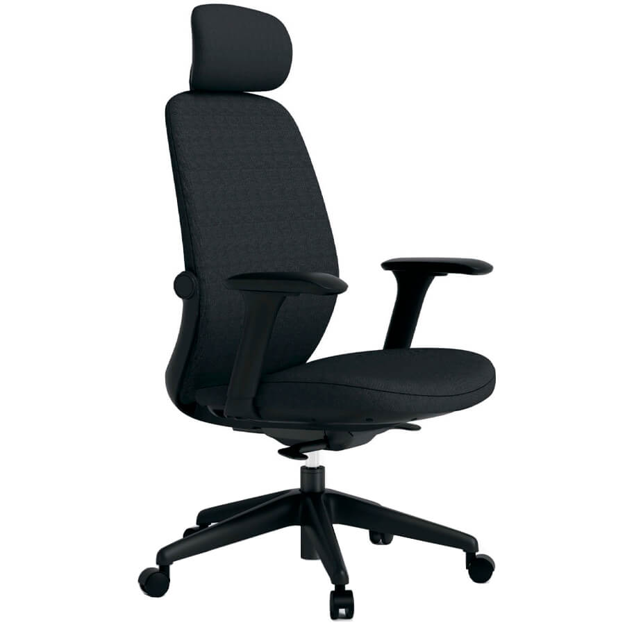 7253B-1 Кресло для руководителя  Евро Офис, обивка ткань (Черный MT08-1)