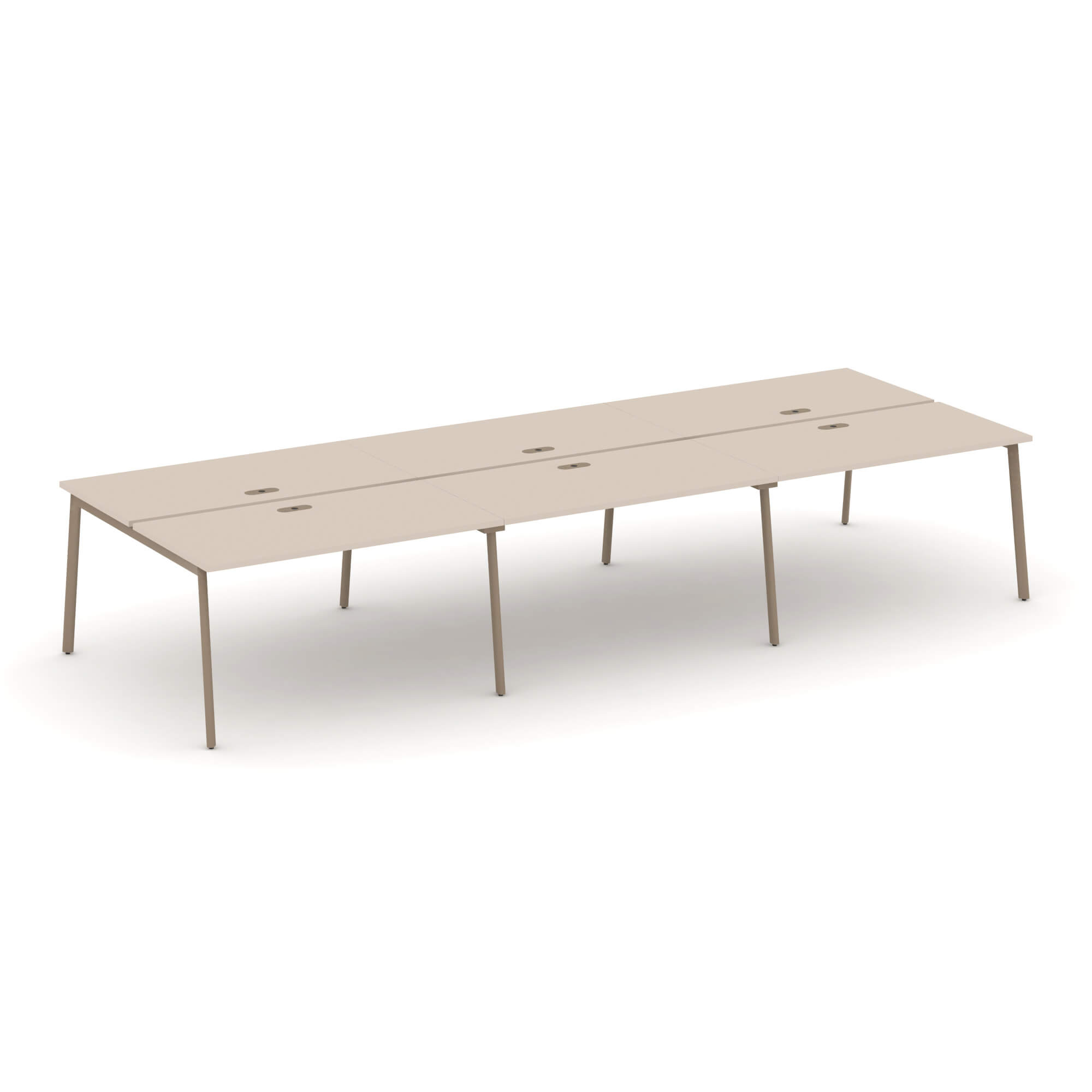 ES.D.RS-6.3-LP Рабочая станция на 6 мест RIVA Estetica (Капучино/Металл Латте)