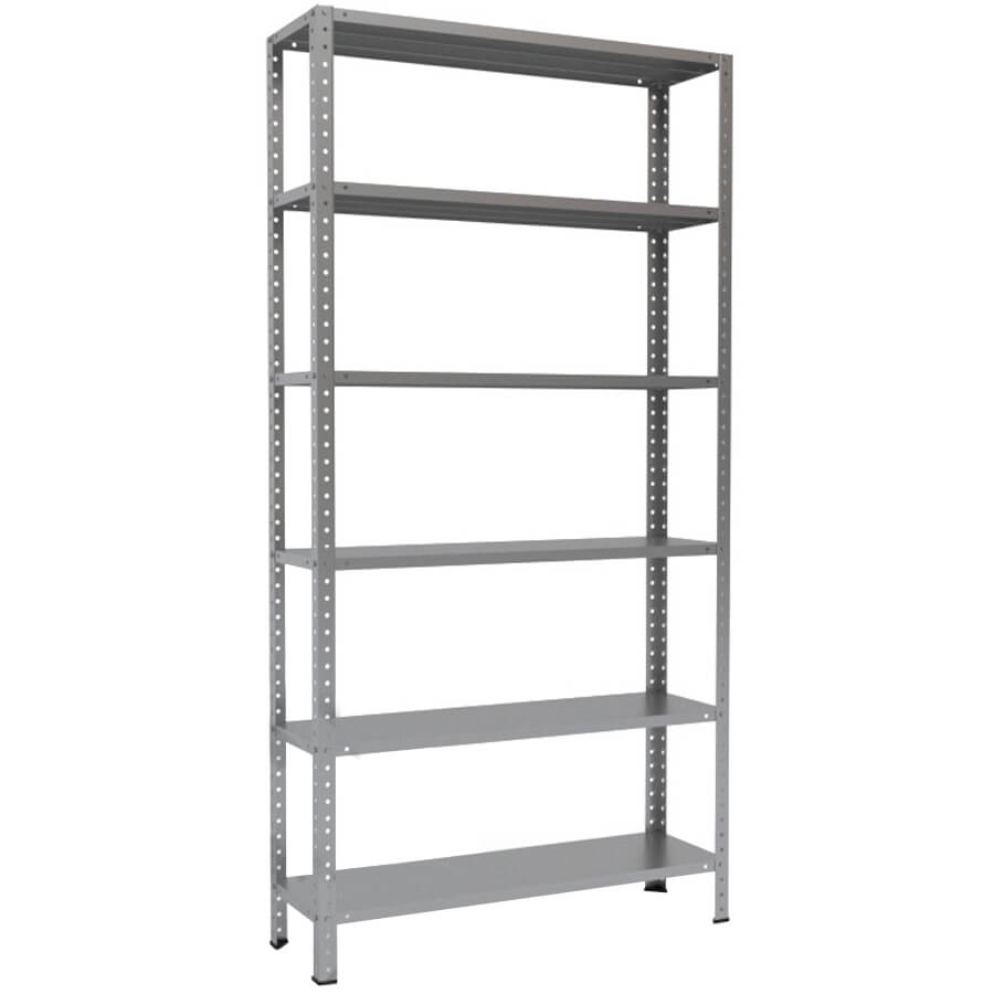 MS-200x100x30 Металлический стеллаж ПРОМЕТ, 6 (Серый полуматовый (RAL 7038))