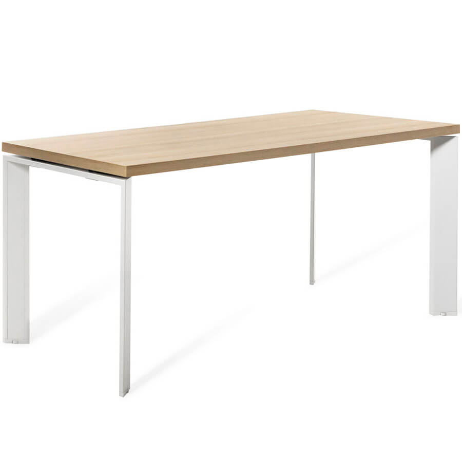 FE160 Стол L160 Profoffice Fermo Metal (Дуб светлый DH/Белый)