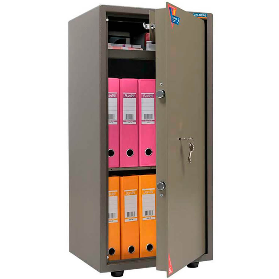 ASM-90T Мебельный сейф VALBERG, ключевой (Оттенок коричневого с эффектом молотковой эмали)