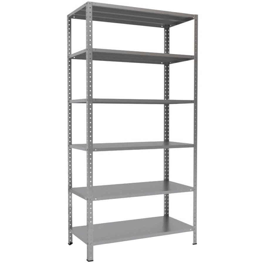MS-200x100x50 Металлический стеллаж ПРОМЕТ, 6 (Серый полуматовый (RAL 7038))