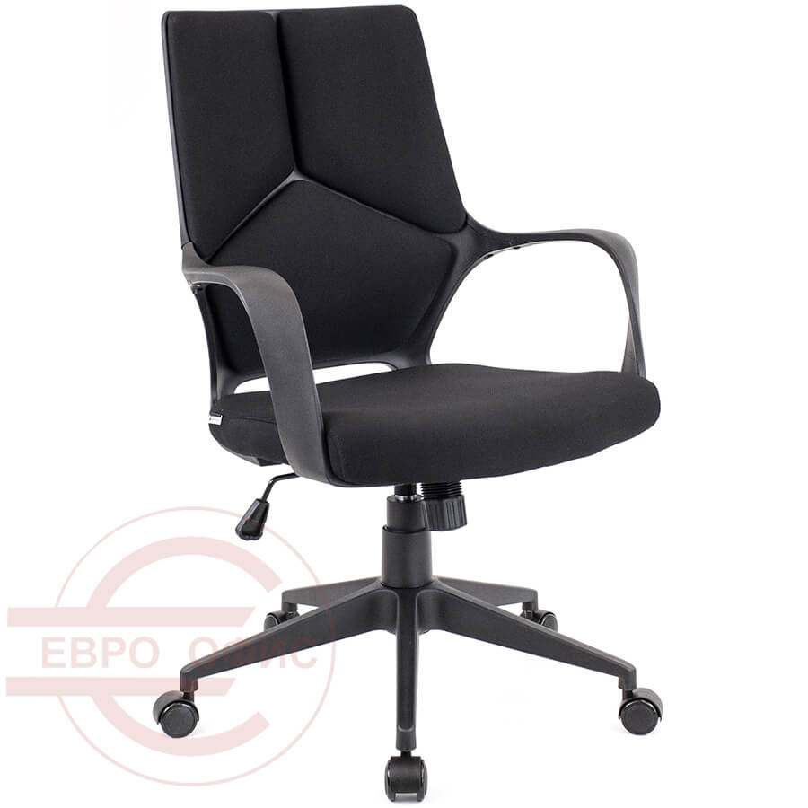 TRIO Black LB Кресло для персонала  EVERPROF, обивка ткань (Черный)