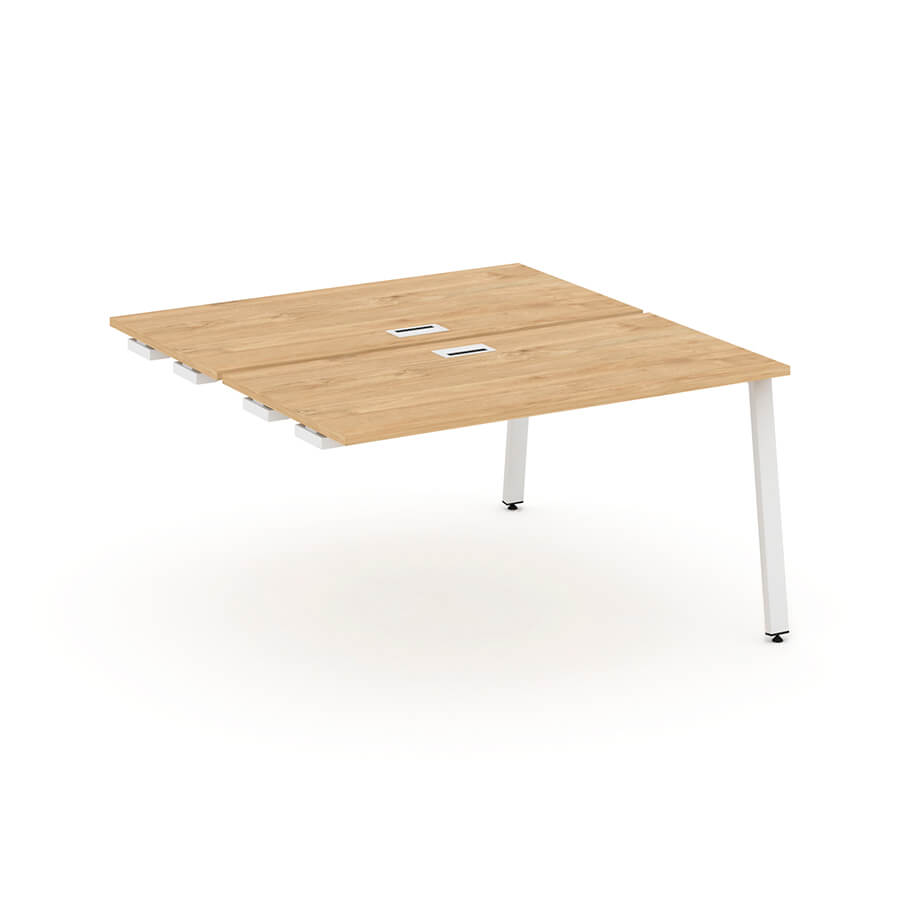 SN-6A.DPRS-003 Стол приставка к опорным элементам RIVA Style Project (Тиквуд Светлый/Металл Белый)