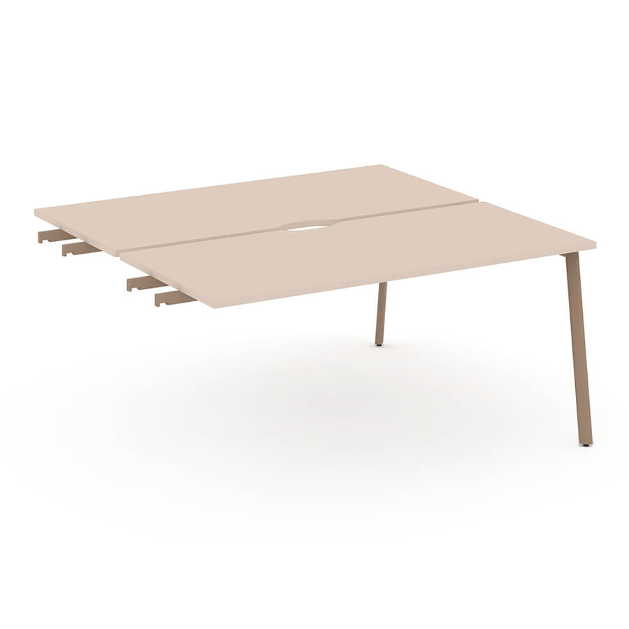 ES.D.SPR-4-VP Двойной стол приставка к опор. тумбам RIVA Estetica (Капучино/Металл Латте)