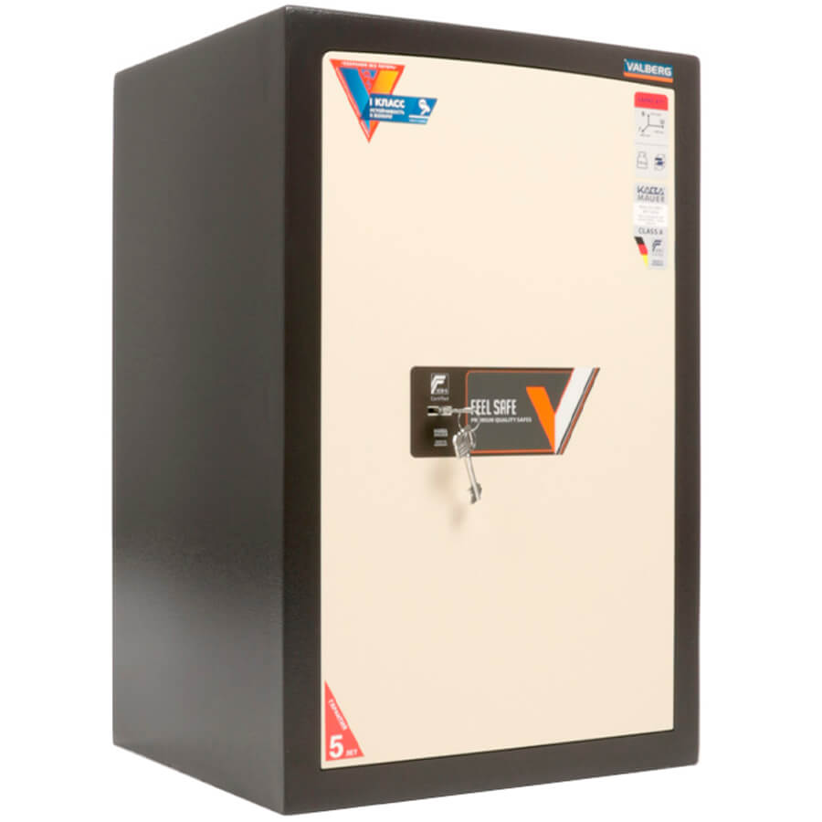 КАРАТ 67T NEW Взломостойкий сейф VALBERG, ключевой (Корпус темно-коричневый (RAL 8019); дверь – бежевый (RAL 1015))