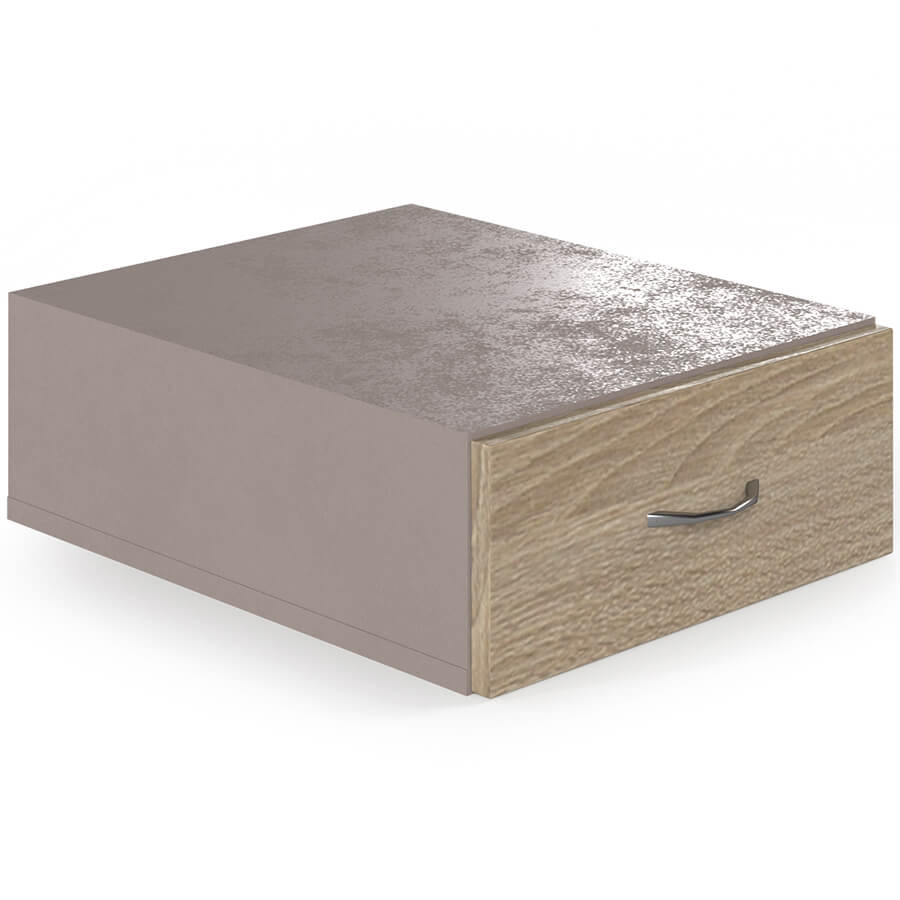 W-24 Подвесная тумба Мебель Стиль Work (Дуб сонома светлый / мокко)