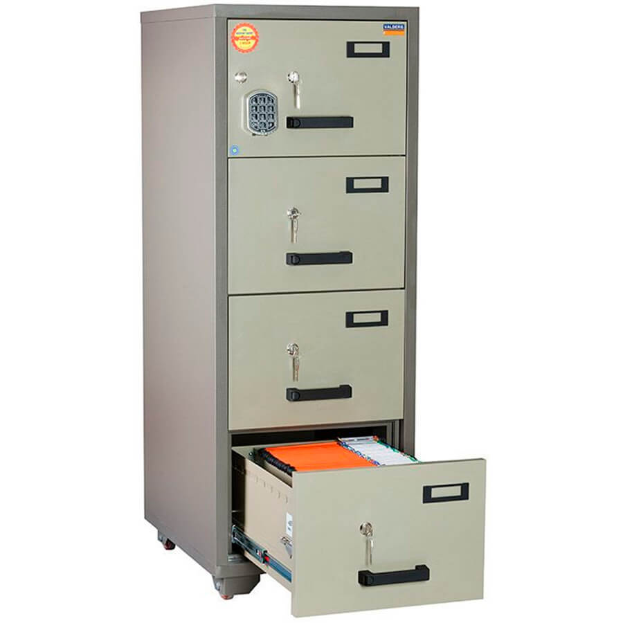 FC 4E-KK Огнестойкая картотека VALBERG, электронный кодовый (Коричневый)