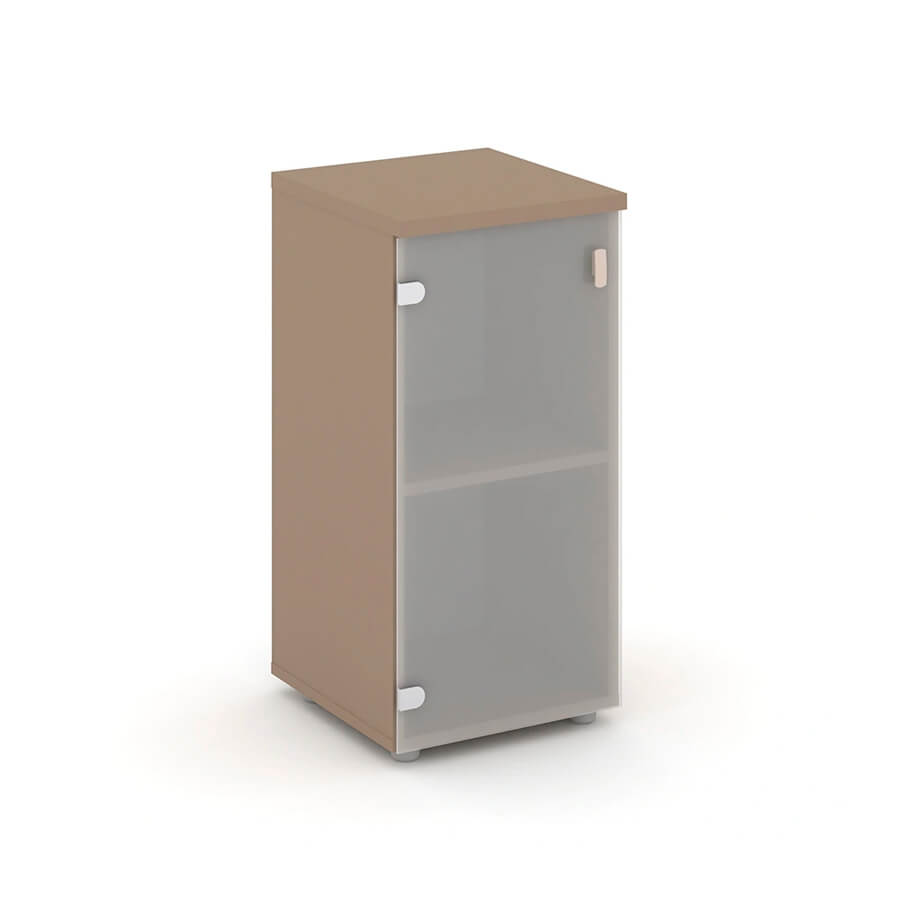 ES.SU-3.2(L) Стеллаж низкий узкий левый RIVA Estetica (Латте/Сатин матовый)