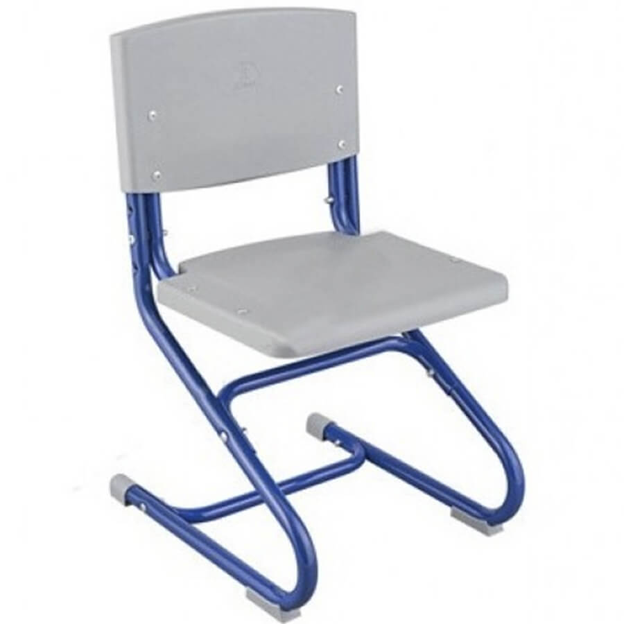 СУТ.01 Стул детский  ДЭМИ, обивка пластик (Серый / синий)