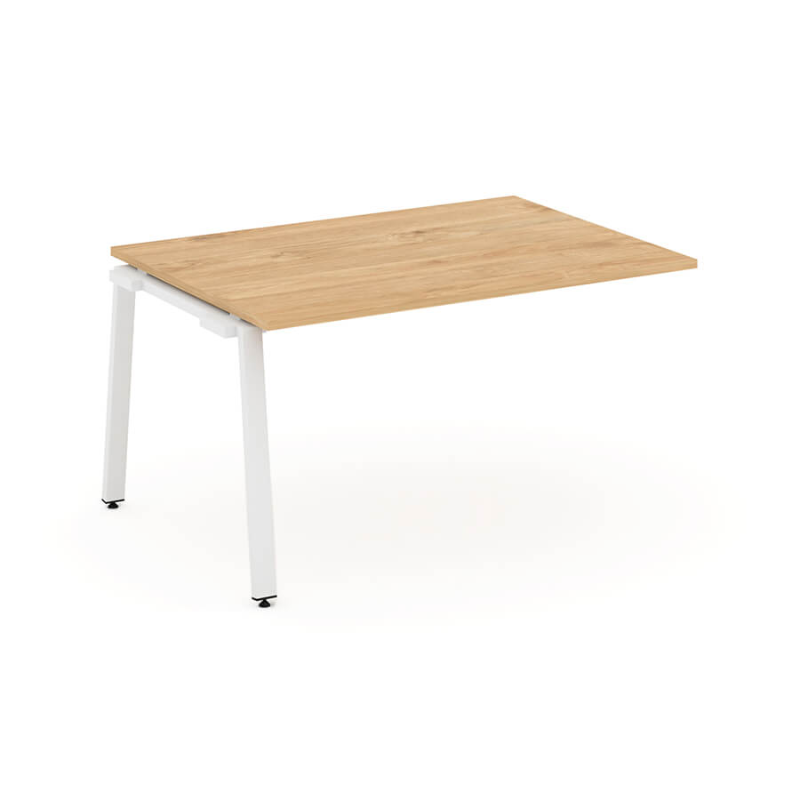 SN-6A.NSPRG-001.3 Проходной наборный элемент переговорного стола RIVA Style Project (Тиквуд Светлый/Металл Белый)