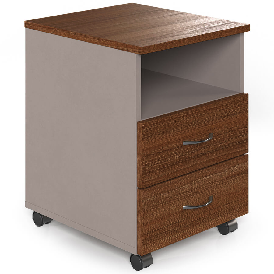 W-19 Мобильная тумба Мебель Стиль Work (Рэд фокс / мокко)