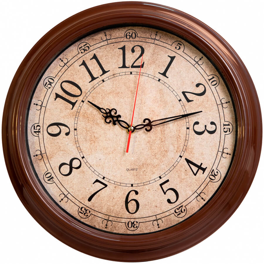 WallC R77P Часы настенные (Коричневый)
