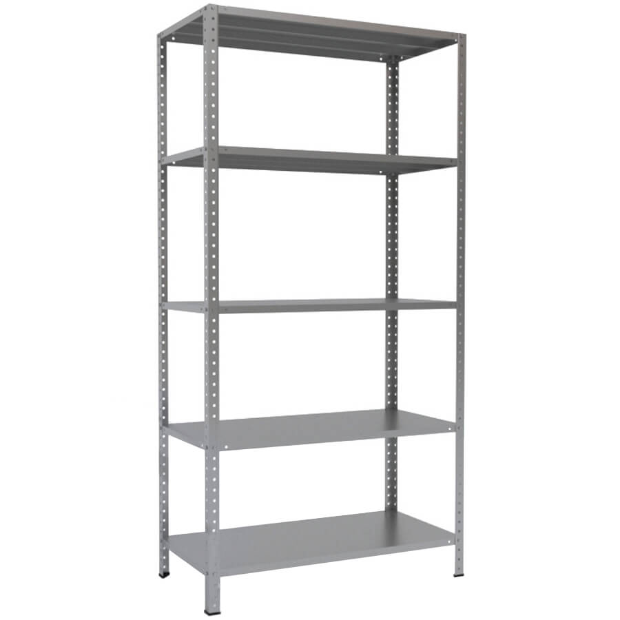 MS-200x100x50 Металлический стеллаж ПРОМЕТ, 5 (Серый полуматовый (RAL 7038))