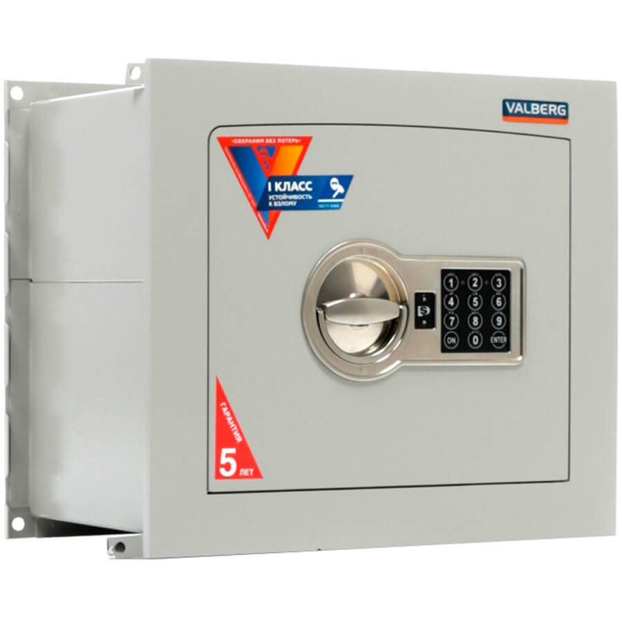 AW-1 3322 EL Встраиваемый сейф VALBERG, электронный кодовый (Белый структурированный)