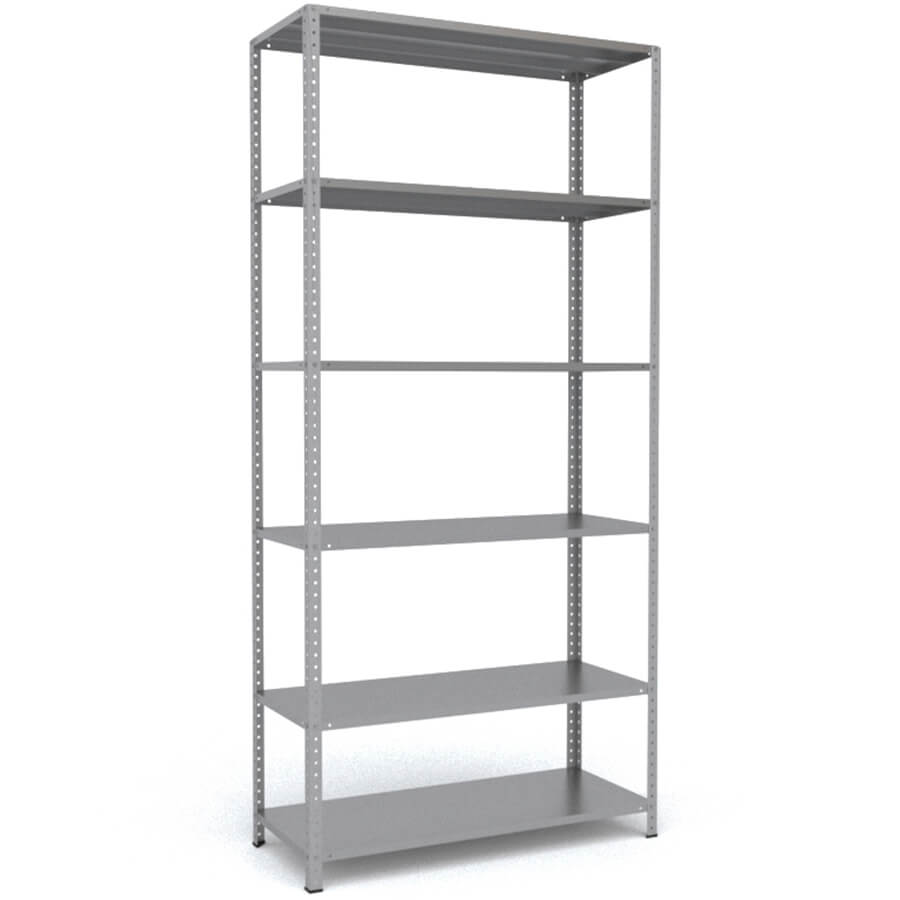 MS-255x120x50 Металлический стеллаж ПРОМЕТ, 6 (Серый полуматовый (RAL 7038))