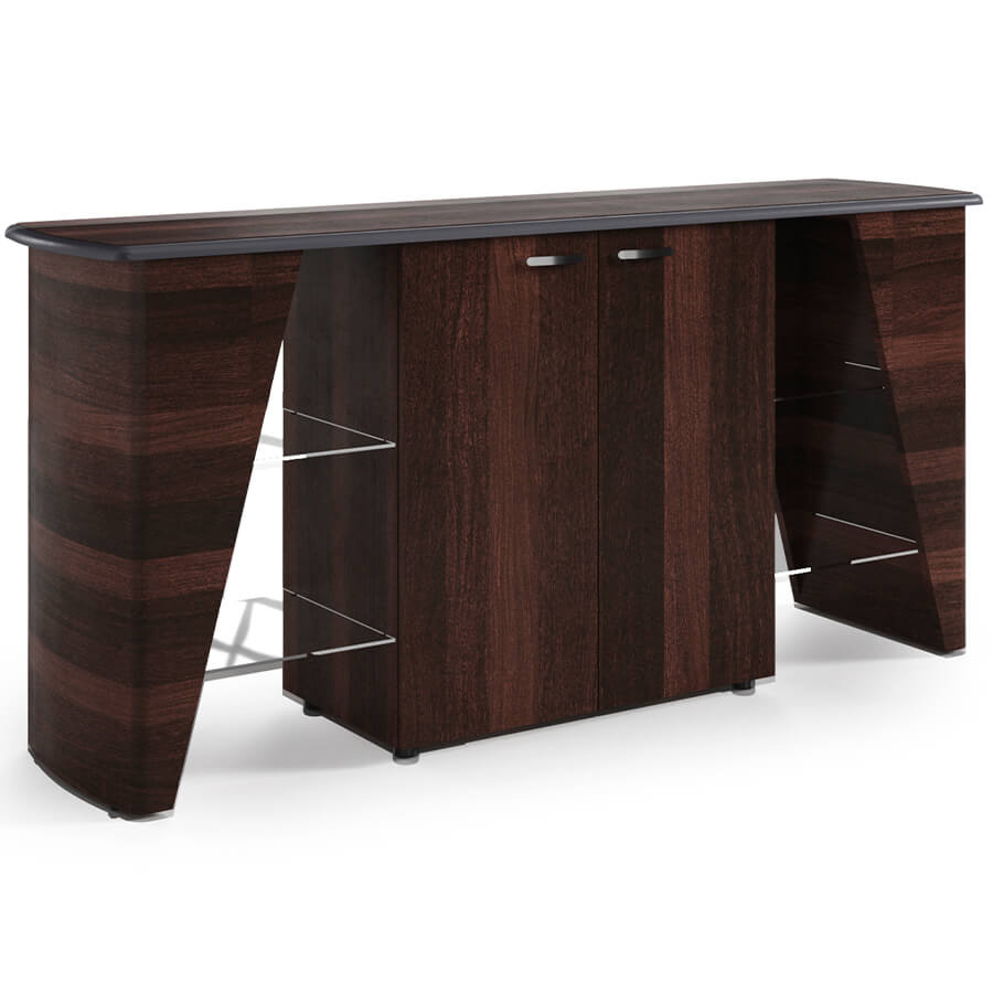 NT-33 Греденция Мебель Стиль New.Tone (Орех Ондо / чёрный)