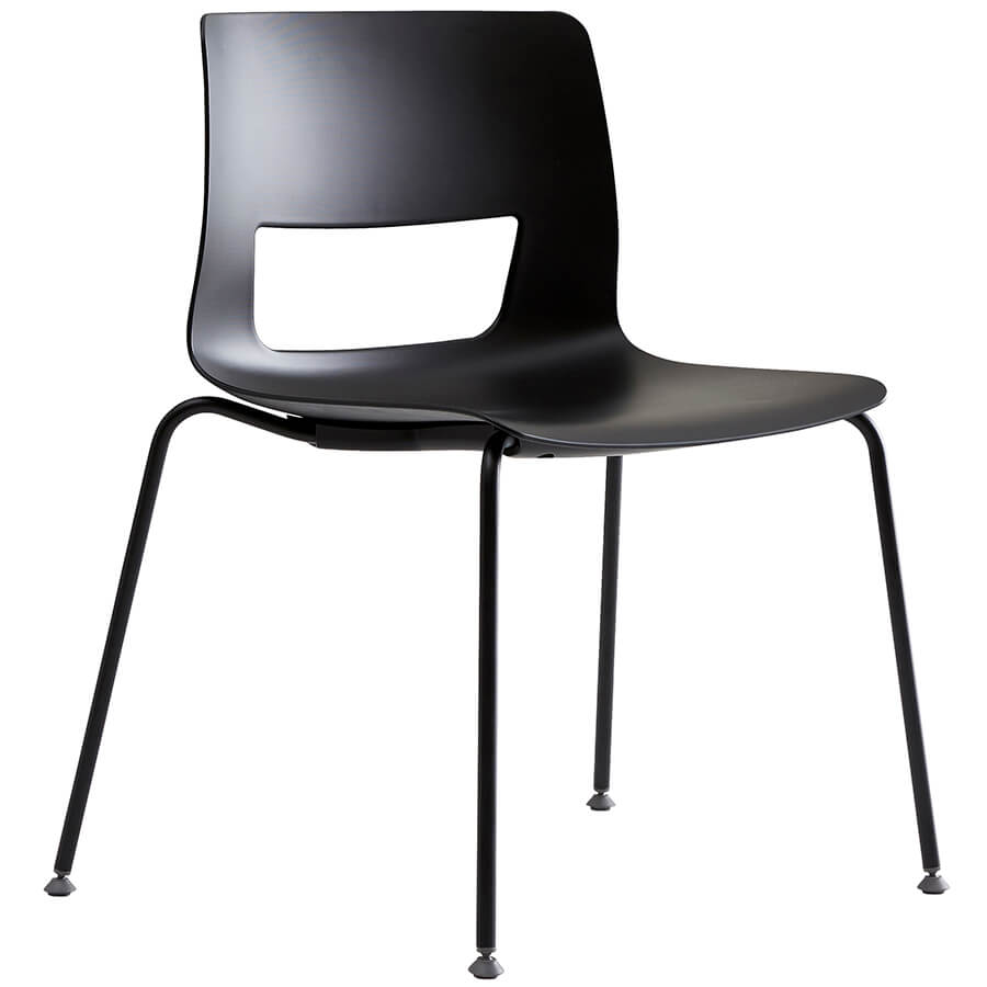 CH0020BKZ Стул для посетителя BUTTON Fursys, обивка пластик (Чёрный)