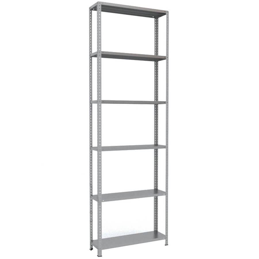 300x100x30 Металлический стеллаж MS HARD, 6 (Cерый полуматовый (RAL 7038))