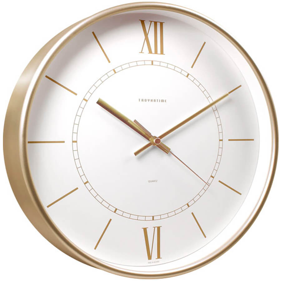 Тройка 77778744 Часы настенные (Золотистый)
