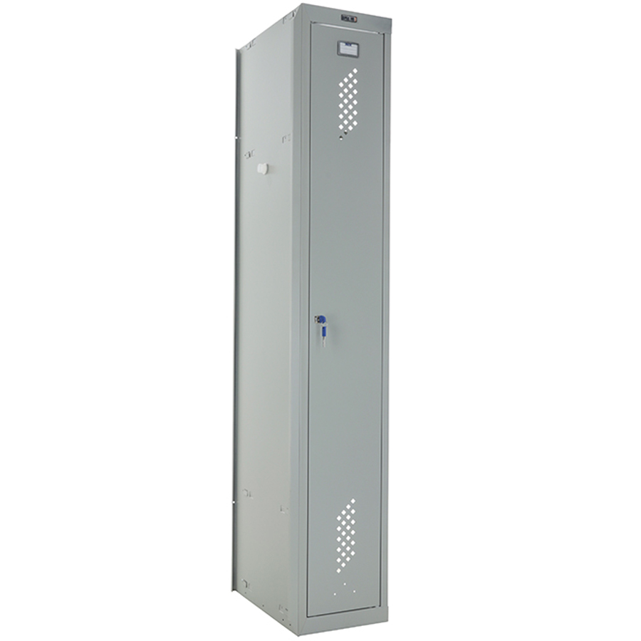 ML 01-30 (дополнительный модуль) Шкаф для раздевалок усиленный ПРОМЕТ, ключевой (Серый полуматовый (RAL 7038))