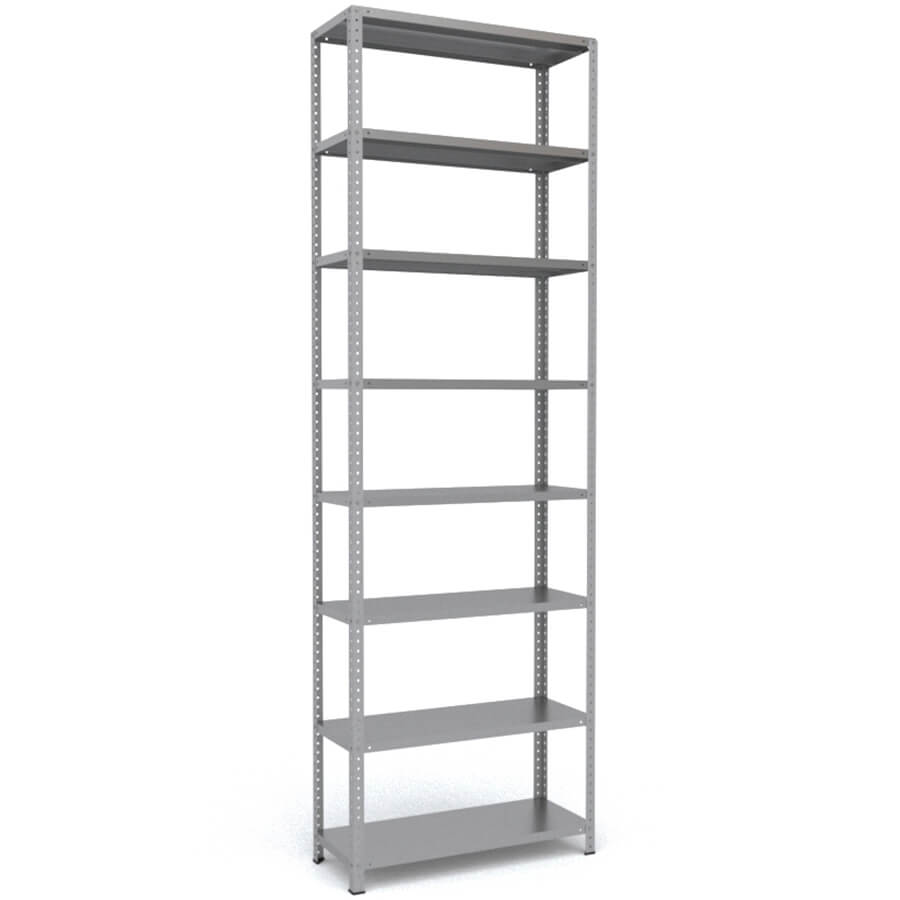 300x100x40 Металлический стеллаж MS HARD, 8 (Cерый полуматовый (RAL 7038))