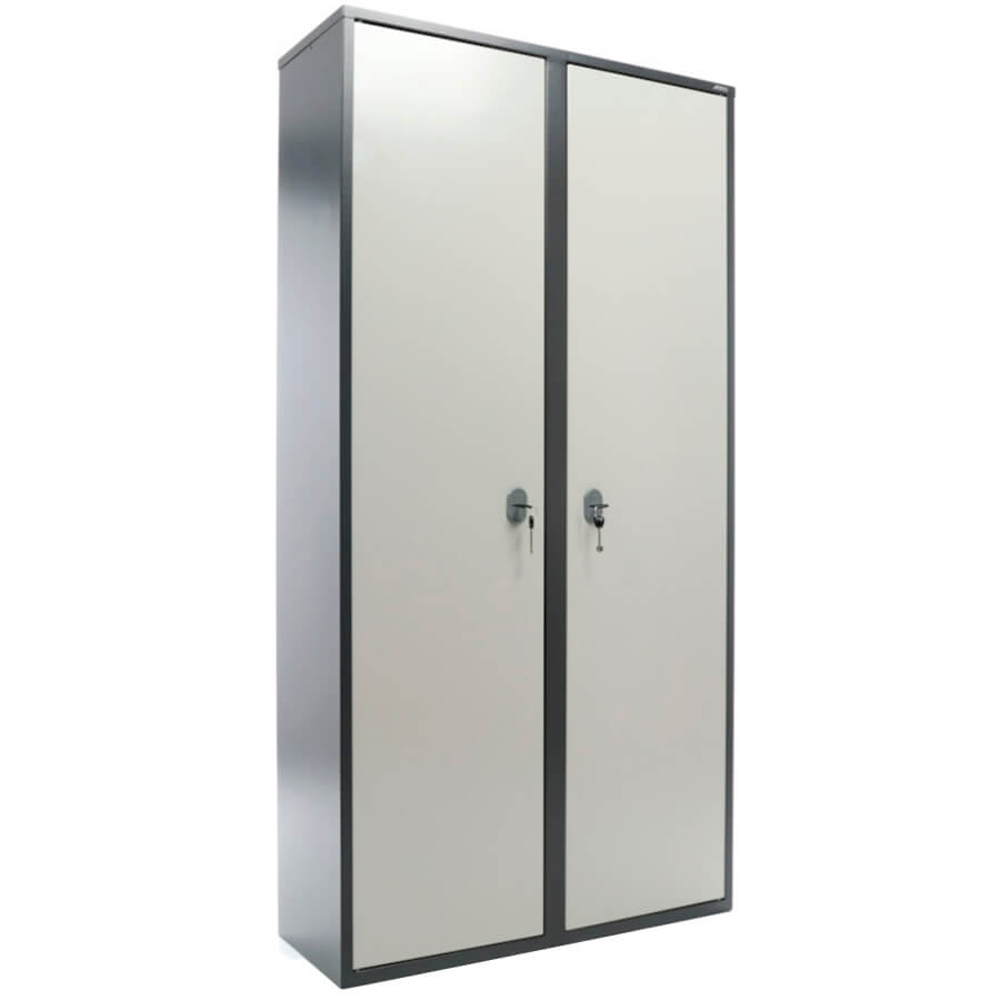AIKO SL-185/2 Бухгалтерский шкаф ПРОМЕТ, два ключевых (Корпус – графит (RAL 7024), дверь – светло-серая (RAL 7038))