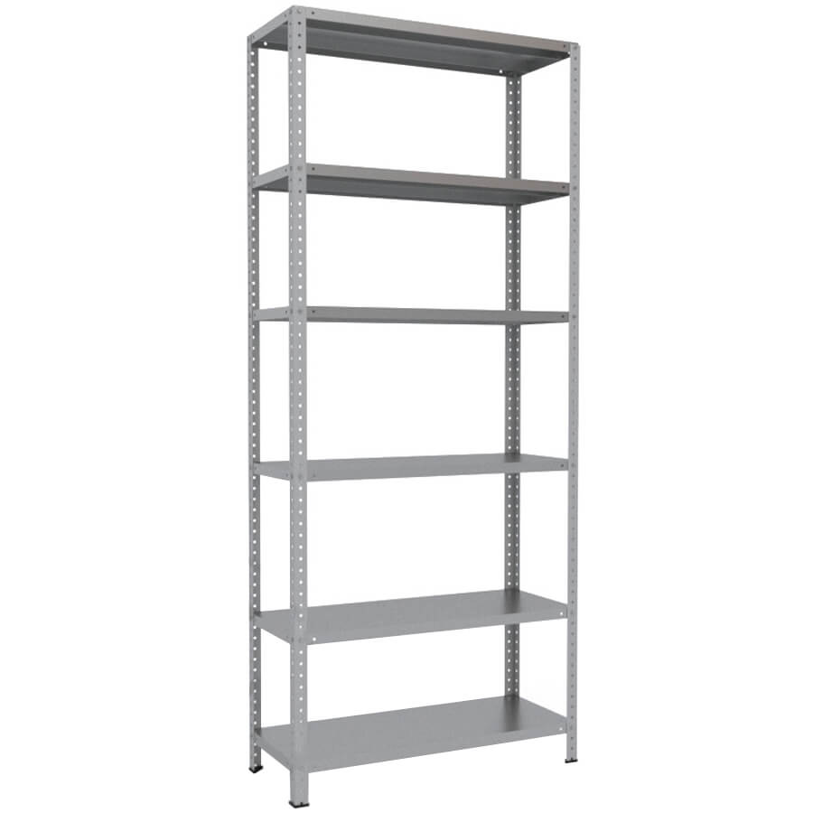 250x100x40 Металлический стеллаж MS HARD, 6 (Cерый полуматовый (RAL 7038))