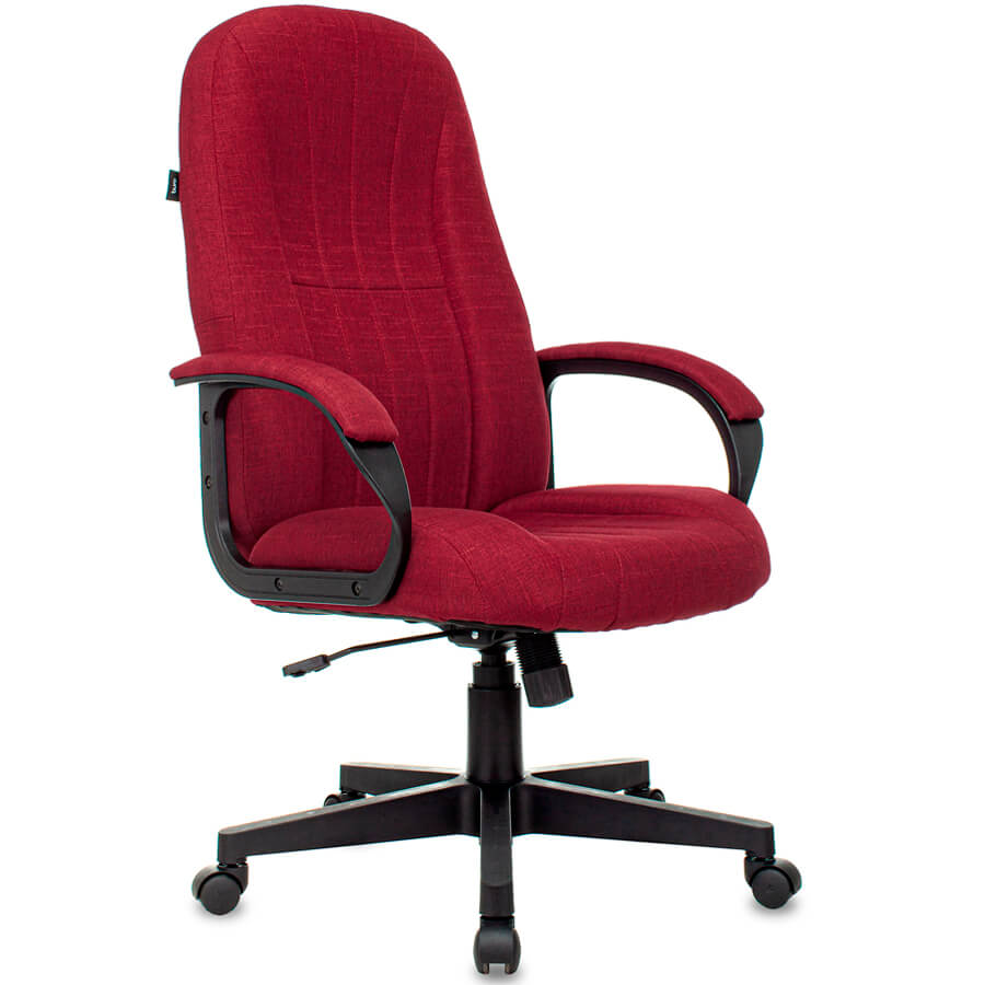 T-898AXSN Кресло для руководителя  Бюрократ, обивка ткань (Красный 38-410)