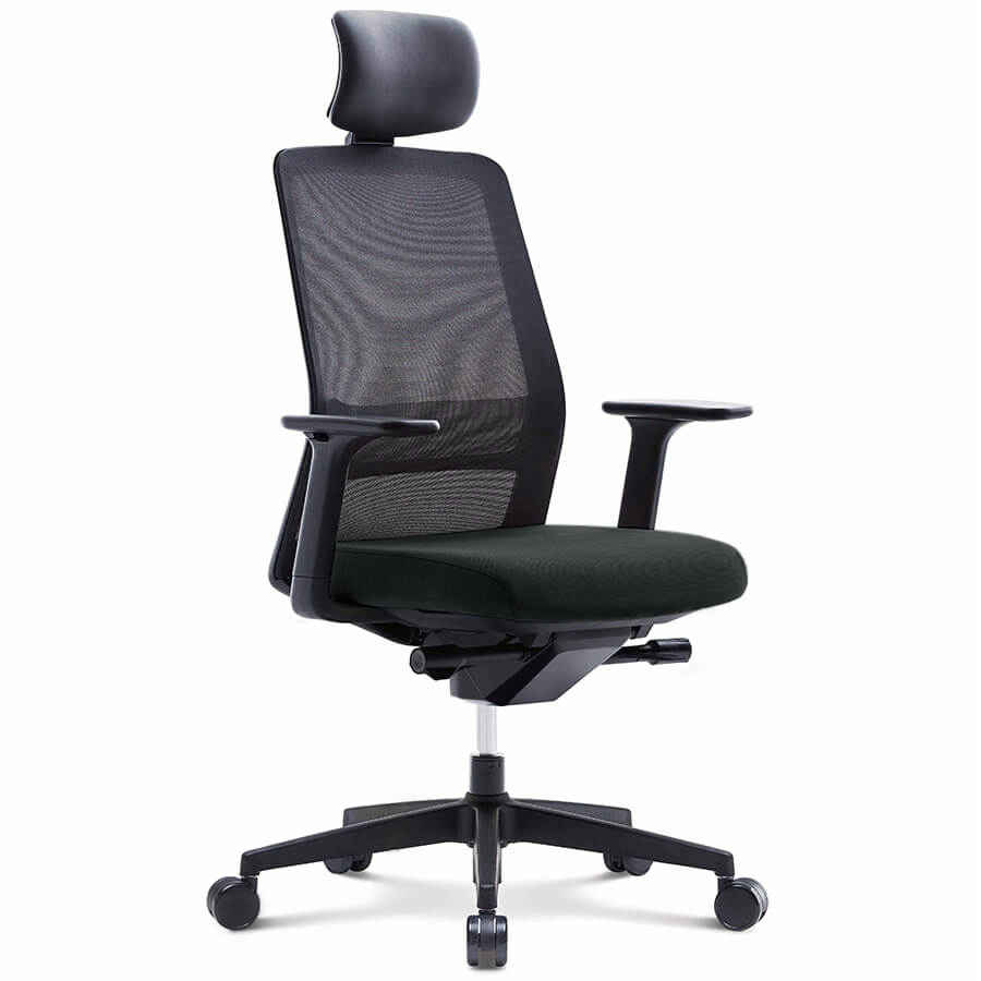 CHN6200AHZ Кресло для руководителя AROUND Fursys, обивка сетка / ткань (Чёрное (2H6B))