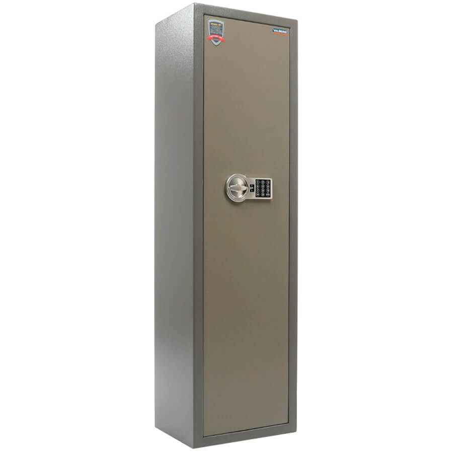 ЗАСЛОН EL Оружейный сейф VALBERG, электронный кодовый (Оттенок коричневого с эффектом молотковой эмали)