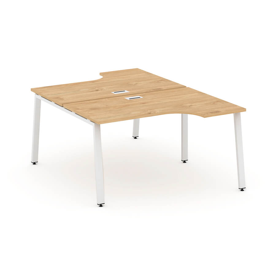 SN-6A.DRPA-012 Рабочая станция эргономичная RIVA Style Project (Тиквуд Светлый/Металл Белый)