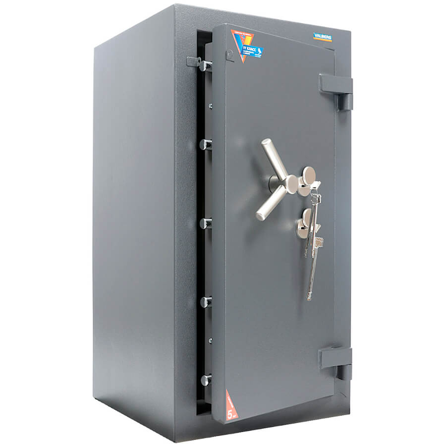 РУБЕЖ 99 KL Взломостойкий сейф VALBERG, два ключевых (Графит структурированный)