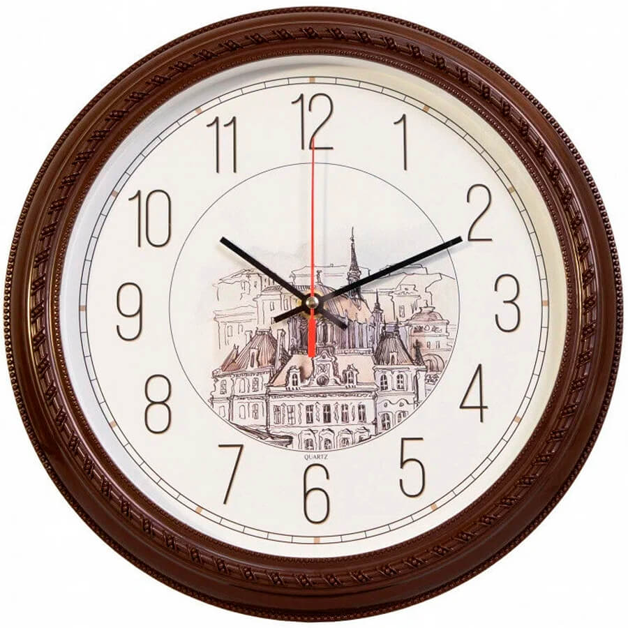 WallC R63P Часы настенные (Коричневый)