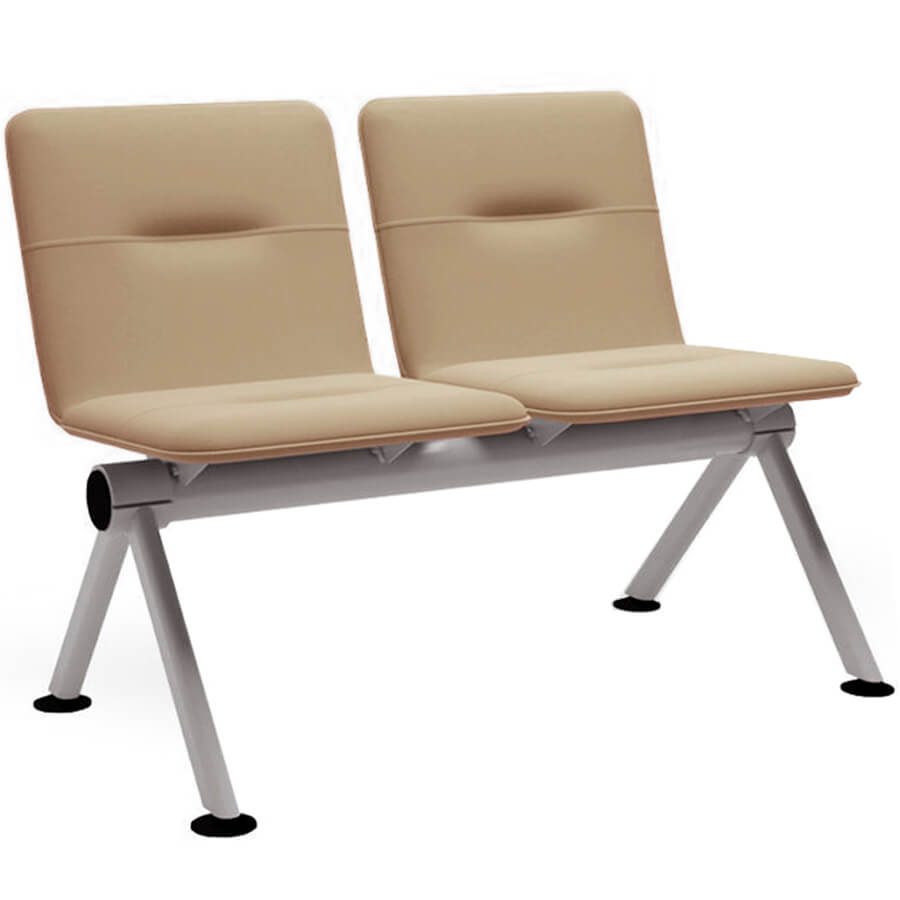 ВЕКТОР БП МС 20/2-02 Многоместная секция  COMFORUM, обивка экокожа (Темно-бежевый (Oregon 02))