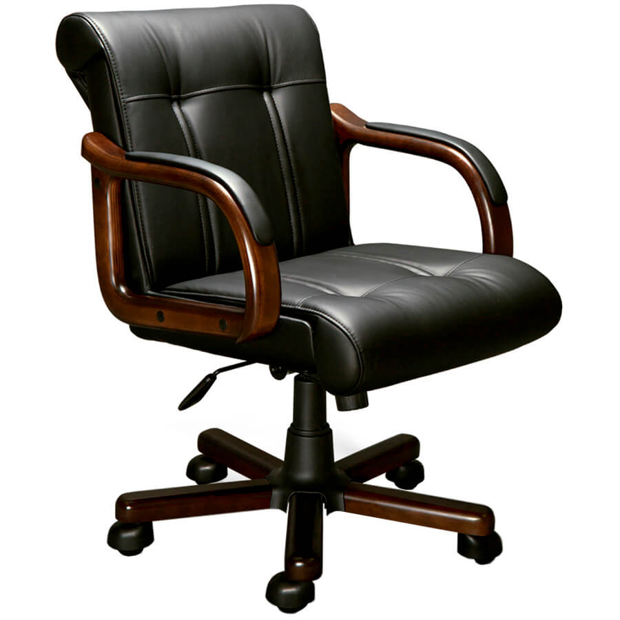 PARIS B LX (Париж Б) УЦ Кресло для руководителя  Мирэй Групп, обивка кожа (Черный (орех тай))