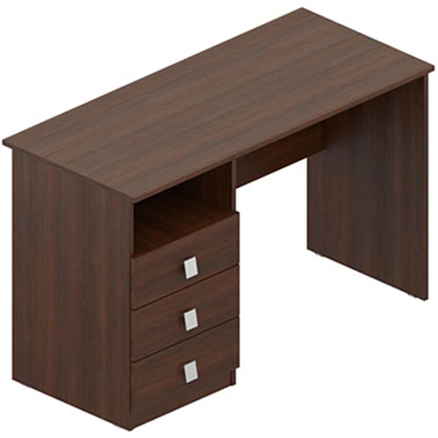 Ct-11 Стол письменный с тумбой Мебель Стиль (Орех тёмный)