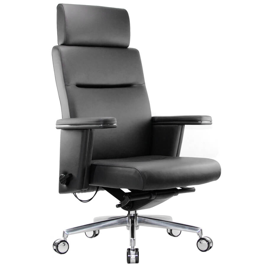 CH3600Z Кресло для руководителя MARCUS Fursys, обивка кожа (Чёрное (L096))