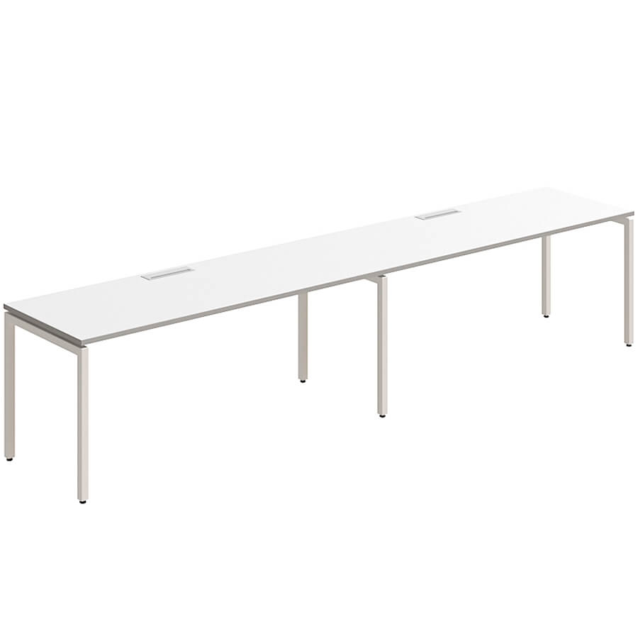 RM-1.1(x2)+F-31 Стол на металлокаркасе Мебель Стиль Rio Project (Белый MS)