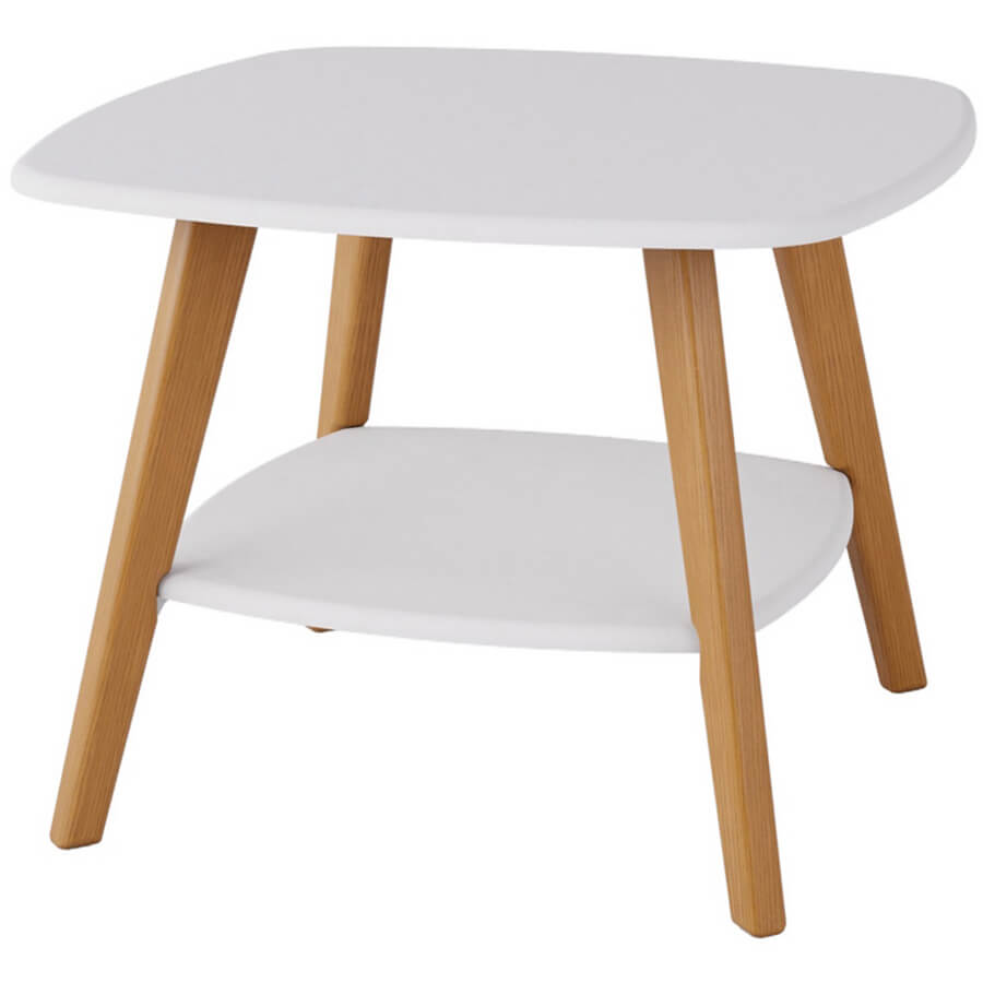 Хадсон Журнальный стол Мебелик (Белый / дуб светлый)