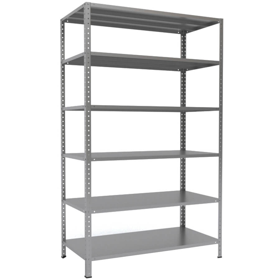 MS-200x120x60 Металлический стеллаж ПРОМЕТ, 6 (Серый полуматовый (RAL 7038))