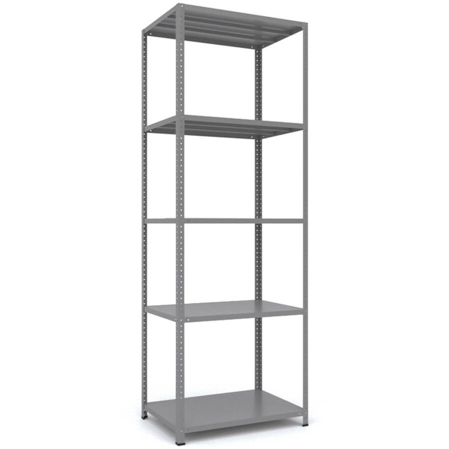 MS_200x70x50 Металлический стеллаж ПРОМЕТ, 5 (Cерый полуматовый (RAL 7038))