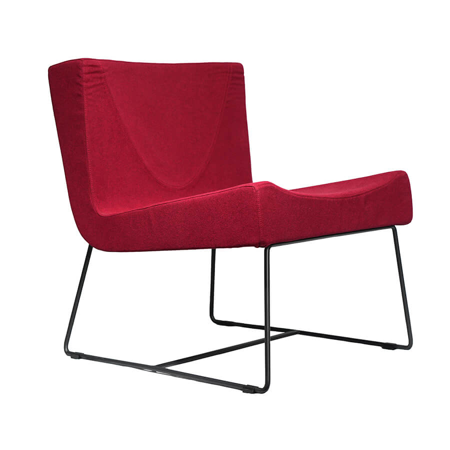 VIP008 Кресло лаунж  Евро Офис, обивка ткань (Бордовый)