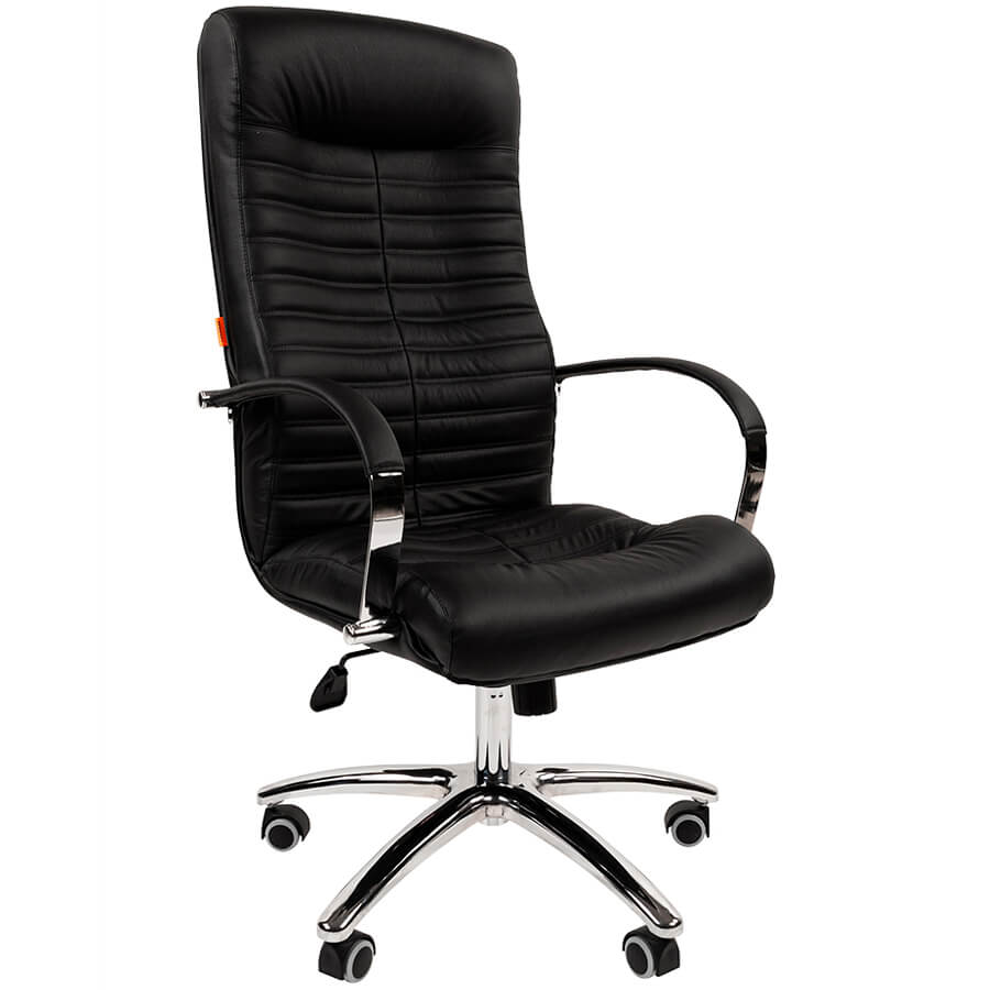 480 Кресло для руководителя  Chairman, обивка кожа (Чёрный)